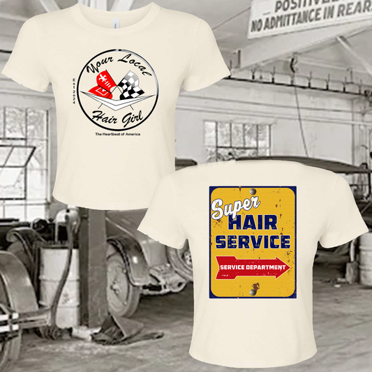 Corvette Super Hair Service Vintage Baby Tee